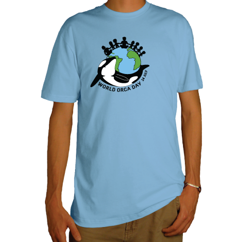 Orca Shop: World Orca Day 14 July man t-shirt by Ecojoia